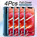👉 Screenprotector XS 11 12 4PCS Full Cover Tempered Glass On the For iPhone 7 8 6 6s Plus Screen Protector X XR MAX Pro Mini
