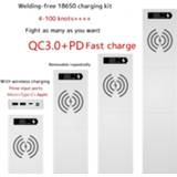 👉 Powerbank QC 3.0 PD Wireless Charge Power Bank Case Micro Type-C Quick Charging Digital Display Shell Multisection Assemble