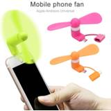 Smartphone Portable Mini 2 In 1 Mobile Phone Fan, Micro USB Adapter Type IOS Android For Samsung Huawei Xiaomi LG And Tablet PC