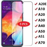 Screenprotector 5PCS Tempered Glass For Samsung Galaxy A10 A20 A20E A30 A40 A50 A51 A60 A70 A71 A80 A90 M20 Screen Protector