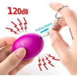 👉 Keychain meisjes vrouwen Self Defense Alarm 100dB Egg Shape Girl Women Security Protect Alert Personal Safety Scream Loud Emergency