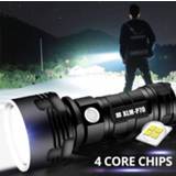👉 Zaklamp Ultra Bright LED Flashlight With 4 CoreP70.2 Lamp bead 3 Lighting modes waterproof camping huting light Powered by 26650 battery