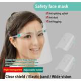 👉 Gezichtsmasker transparent Face Shield Anti-spray Kitchen Anti-fog Anti-Oil Protect Eyes Clear Cover Facemask A50
