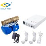 Waterdetector Russian ship Water Leakage Sensor with 2pcs DN20 Auto Shut Off Valves Detector Flood Alert Overflow WLD-807 Security Alarm
