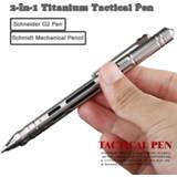 👉 Pencil titanium gel 2-In-1 Tactical Pen Ink Self Defense Glass Breaker Outdoor Survival EDC Tool Collection Gift
