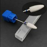 Zirconia 1pc Dental Ceramic Burs Drills for Micro Motor Polisher Bullet Shape Spiral Cut Drill