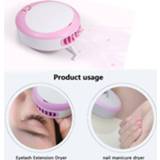 👉 Blower Yelix Dryer for Eyelash Extensions USB Mini Handheld Fan with Mirror Protable and Rechargeable 2 Gears Speed Air Make Up