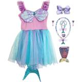 👉 Dress baby's meisjes Baby Girls Fairy Tale The Little Mermaid Princess Party with Tail and Wig Toddler Siren Cosplay Disguise Costumes