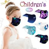 👉 Mondkapje kinderen Fast Delivery! Child Maske Kids Disposable Face Cover Butterfly print Mascarillas 3Ply Ear Loop Headband masque маски