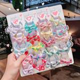 👉 Ornament rubber baby's kinderen meisjes 10pcs Baby Kids Mini Ribbon Bow Elastic Hair Bands Ornaments Scrunchies for Girls Ponytail Holder Gum Accessories