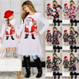 👉 Dress Christmas Mother Daughter Mommy and Me Clothes Family Matching Outfits Santa Claus Printed Mom Dresses