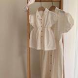 2020 Summer Korean Children's Clothing New Girls Fashion Parent-Child Polka Dot Lapel Short Sleeve Casual Dress