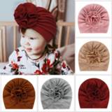 Beanie baby's meisjes New Cute Autumn Winter Warm Flower Hat Newborn Infant Toddler Caps Turban Baby Girls Kint Hats Headwear Photo Props