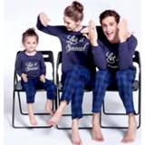 👉 Rompertje blauw kinderen baby's 2020 Family Matching Christmas Pajamas Set Blue Xmas Look Adult Kids Plaid Pants Baby Rompers Sleepwear