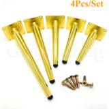 👉 Sofa 4Pcs/Set Metal Furniture Table Legs Golden for Cupboard TV Cabinet Stool Chair Tapered Leg Feet High 10-40CM