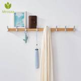 👉 Hanger 4/5/6/8 Hooks Nordic Bedroom Furniture Coat Rack Clothes Living Room Closet Wooden Hat Racks Wall Hook