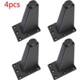 👉 Sofa zwart alloy 4 Pcs 8cm Adjustable Metal Furniture Leg Thick Aluminum Table Cabinets Feet Bed TV Cabinet Legs Black