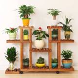 👉 Organizer 3 Tiers Wooden Flower Rack Plant Stand Display Shelf Yard Garden Patio Balcony Shelves Storage Decoration