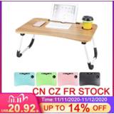 👉 Sofa Folding Laptop Table with Slot Hole Computer College Student Dormitory for Bed Study Desk escritorio