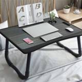 👉 Sofa zwart Folding Laptop Stand Holder Bed Use Study Table Desk Wooden Foldable Computer for Tea Serving Black