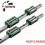 👉 HGR20 HGR15 HGR25 Square Linear Guide Rail 2pc+4pcs HGH20CA/HGW20CC HGH15CA Flang Slide Block Carriages For CNC Router Engraving