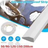 👉 Stoppertje silicone Bathroom Water Stopper retaining strip Waterproof Kitchen Sink Basin StoveWater