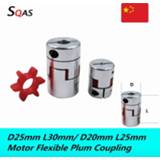 👉 Shaft pruim Factory 1Pcs inner hole 4/5/6/6.35/7/8/9/10mm D25mm L30mm/ D20mm L25mm Motor Flexible Plum Coupling Coupler for connection