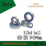 👉 Bearing Free shipping 626-2RS 626 RS SI3N4 balls hybrid ceramic deep groove ball 5x19x6mm