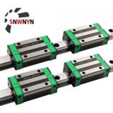 👉 Router HGR15 HGR20 Square Linear Guide Rail 2pc+4pcs HGH15CA/HGW15CC HGH20CA/HGW20CC Slide Block Carriages For CNC Engraving