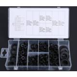 👉 Zwart rubber 180Pcs/lot Black Grommets 8 Popular Sizes Retaining Ring Set Blanking Hole Wiring Cable Gasket Kits Hardware Tools