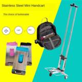 👉 Trolley B-LIFE Portable Folding Hand Truck Dolly Utility Cart Foldable Push Luggage Flatbed Mini Size Heavy Duty