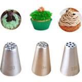 👉 Cupcake 3pcs #233#234#235 Grass Cream Icing Nozzles For Decorating Cakes Pastry Fury Decoration Head Cake Tips Tools