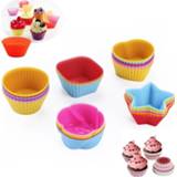 👉 Cupcake silicone 1pcsSilicone Mold Heart 6pcs Cake Muffin Baking Nonstick and Heat Resistant Reusable Molds DIY