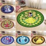 👉 Carpet wit Disney Snow White Flannel Non-slip Mat Cartoon Animal Princess Round Floor Rug Bath Kid Room Outdoor Christmas Decor