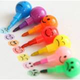 Pencil wax kinderen Hot Sale 7 Colors Creative Sugar-Coated Haws Crayons Cartoon Graffiti Pen Stationery Gifts For Kids Crayon