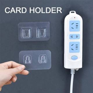 Router 1pcs Plug Holder Wall Sticker Row Hanging Socket Drag Line Board Storage Without Trace Free Punch Hooks