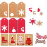 Hanglabel 200/240pcs Christmas Paper Gift Tags Vintage Hang Label with Twine Xmas Card for DIY Arts Crafts New Year decor