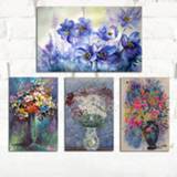 👉 Poster canvas YWDECOR Modern Abstract Flower in a Vase Orchid Painting Print on Wall Art Picture Living Room Home Decor