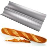 Oven 2 Grid French Bread Baguette Mold Baking Non-Stick Wave Loaf Bake Mould Home Pan Plate Kitchen Tools
