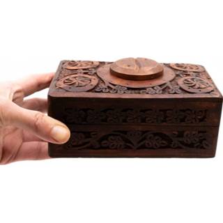 👉 Opberg doos hout Opbergdoos Yin & Yang Handgesneden (15 cm) 7141262623743