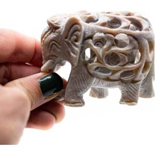 👉 Olifanten beeldje steen baby's Olifant Beeld met Baby (60 mm) 7448124872807