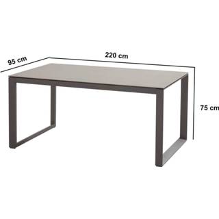 👉 Terrastafel grijs keramische carbon aluminium rechthoekig keramiek Taste 4SO Heritage tuintafel 160x95 cm top - matt 8720087002620