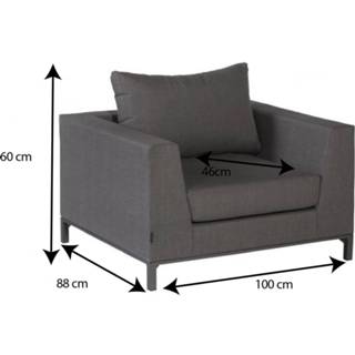 👉 Lounge stoel grijs antraciet Exotan Sicilië frame - stone grey 8715322908133