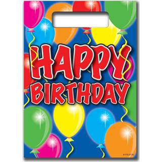 👉 Uitdeelzakje Happy Birthday Uitdeelzakjes Balloons - 8 stuks 8714572045285