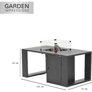 👉 Sfeerhaard antraciet aluminium rechthoekig gas staand variabele gascontrole Garden Impressions Cozy living Sines - 8713002824803