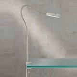 👉 Klem lamp metaal nikkelkleurig mat a+ warmwit LED klemlamp Raik met gebarenbediening, 60 cm