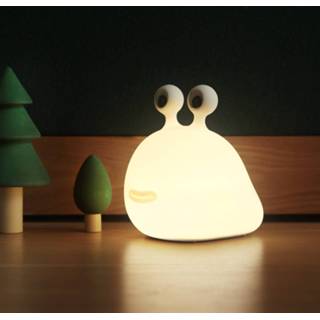 👉 Nacht lamp polycarbonaat C USB-kabel wit LED nachtlamp Momo Moon met accu en USB