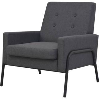 👉 Fauteuil staal en stof donkergrijs