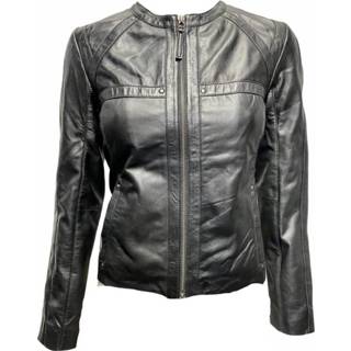 👉 Leather vrouwen zwart jacket