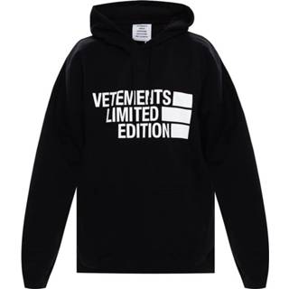 👉 Hoodie l male zwart Logo-printed